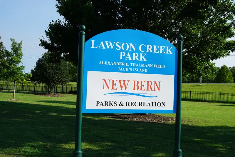 Lawson Creek Park entrance sign