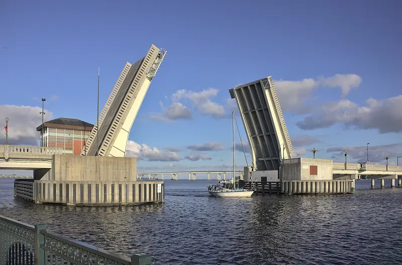 Riverwalk drawbridge at Union Point Park